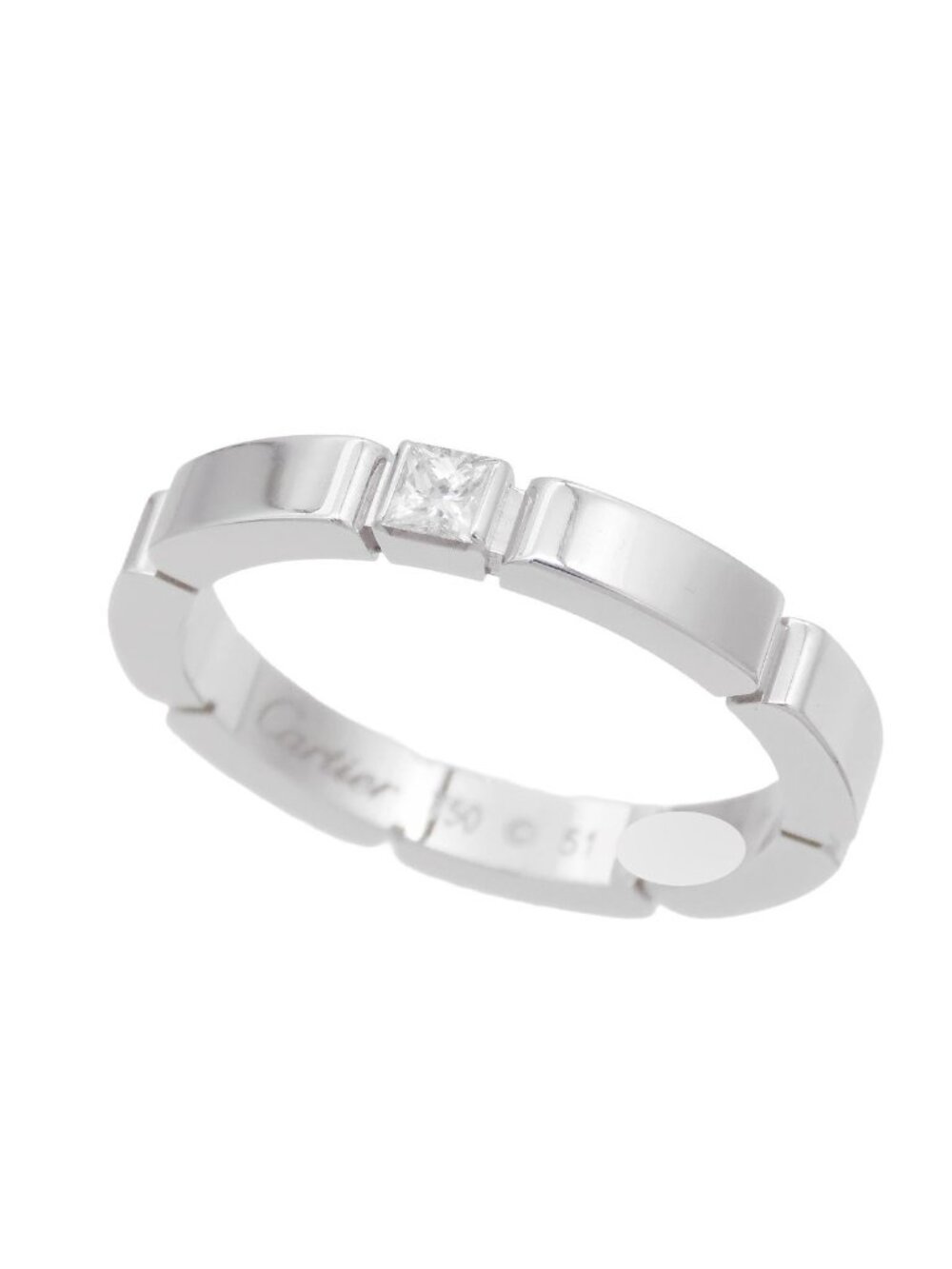 Cartier Maillon Panthere Ring White Gold 18K Diamond